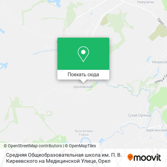 Карта Средняя Общеобразовательная школа им. П. В. Киреевского на Медицинской Улице