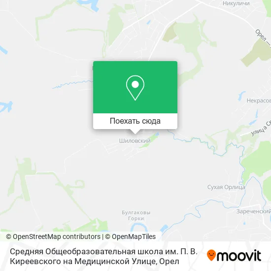 Карта Средняя Общеобразовательная школа им. П. В. Киреевского на Медицинской Улице