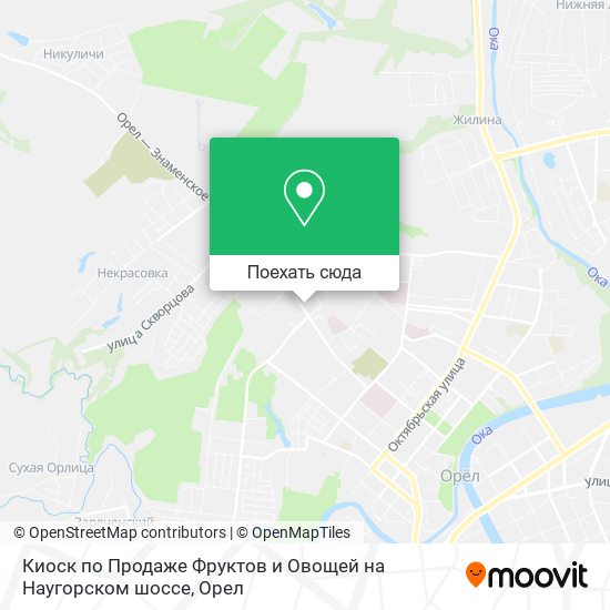 Карта Киоск по Продаже Фруктов и Овощей на Наугорском шоссе
