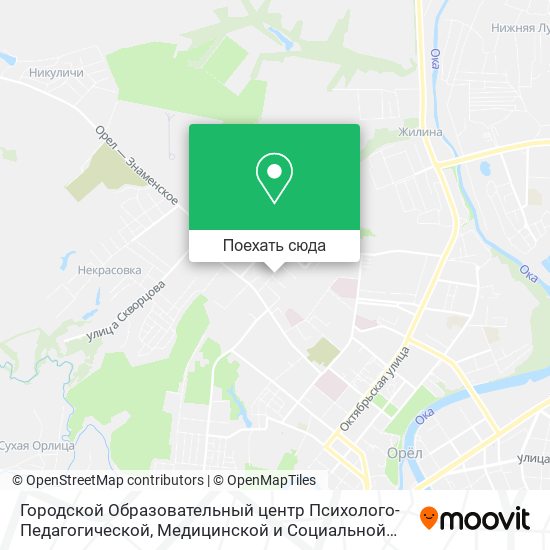 Карта Городской Образовательный центр Психолого-Педагогической, Медицинской и Социальной Помощи