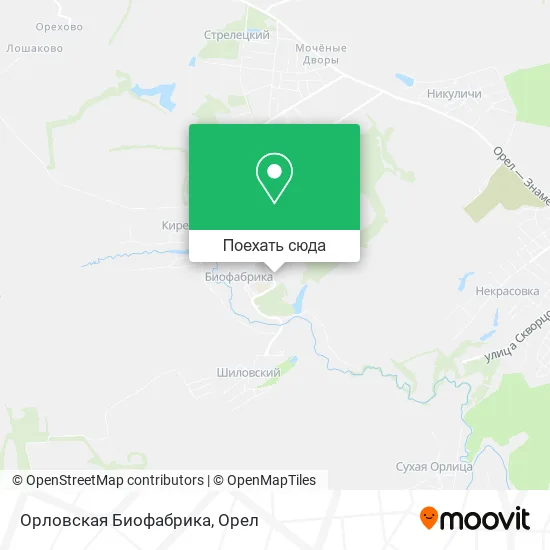 Карта Орловская Биофабрика