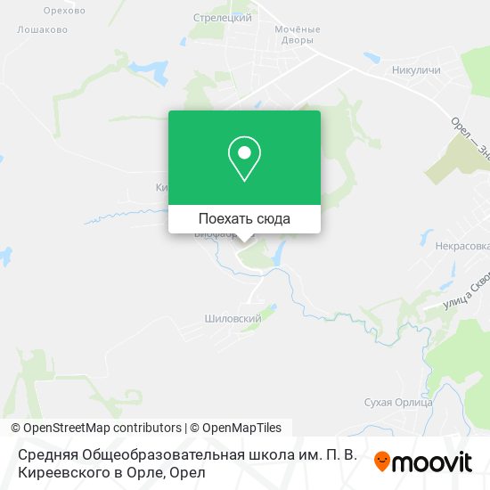 Карта Средняя Общеобразовательная школа им. П. В. Киреевского в Орле