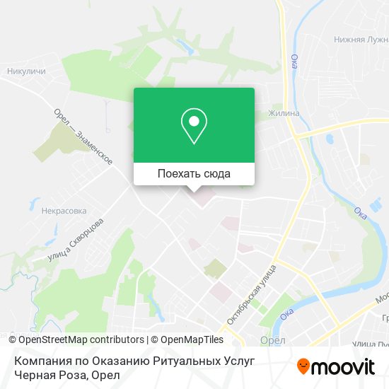 Карта Компания по Оказанию Ритуальных Услуг Черная Роза