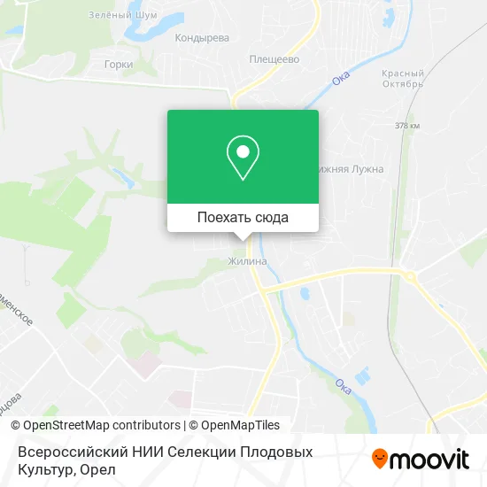 Карта Всероссийский НИИ Селекции Плодовых Культур