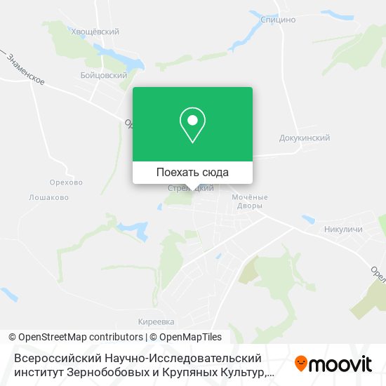 Карта Всероссийский Научно-Исследовательский институт Зернобобовых и Крупяных Культур