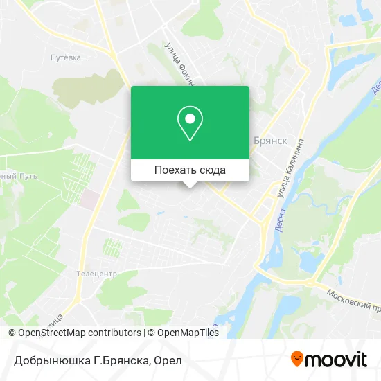 Карта Добрынюшка Г.Брянска