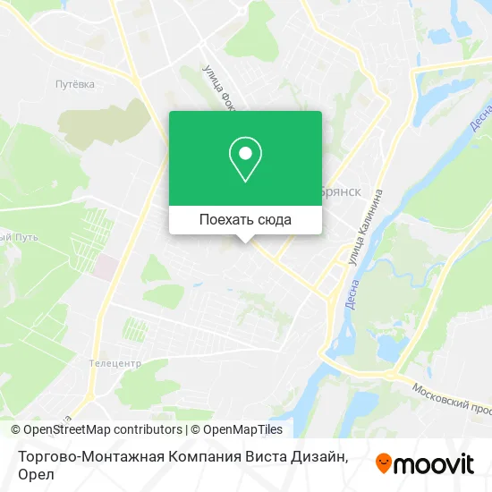 Карта Торгово-Монтажная Компания Виста Дизайн