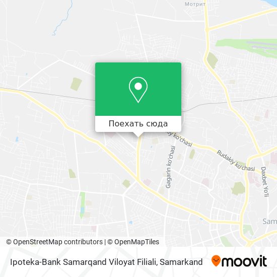Карта Ipoteka-Bank Samarqand Viloyat Filiali