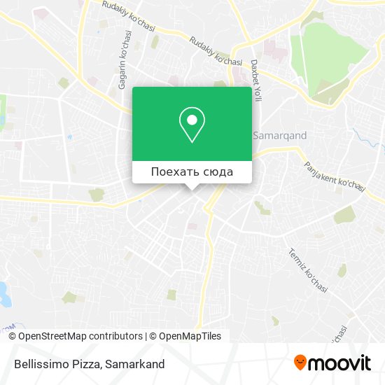 Карта Bellissimo Pizza