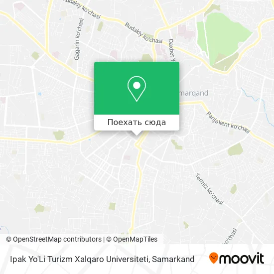 Карта Ipak Yo'Li Turizm Xalqaro Universiteti