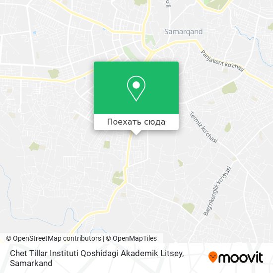 Карта Chet Tillar Instituti Qoshidagi Akademik Litsey