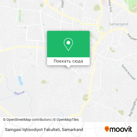 Карта Samgasi Iqtisodiyot Fakulteti