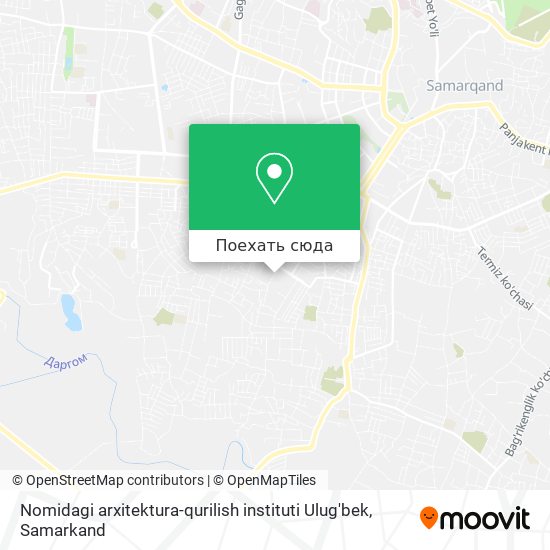 Карта Nomidagi arxitektura-qurilish instituti Ulug'bek