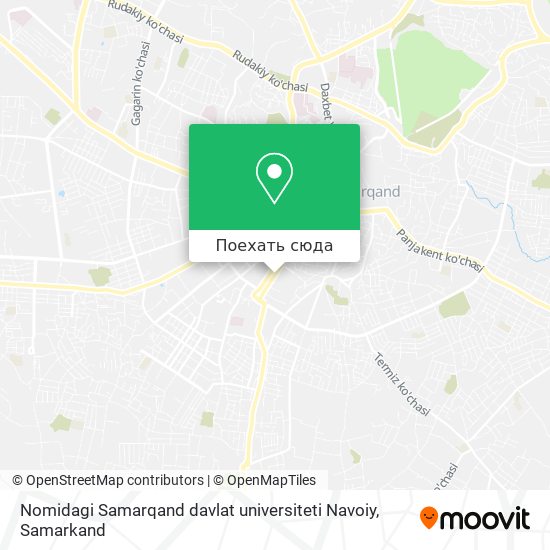 Карта Nomidagi Samarqand davlat universiteti Navoiy
