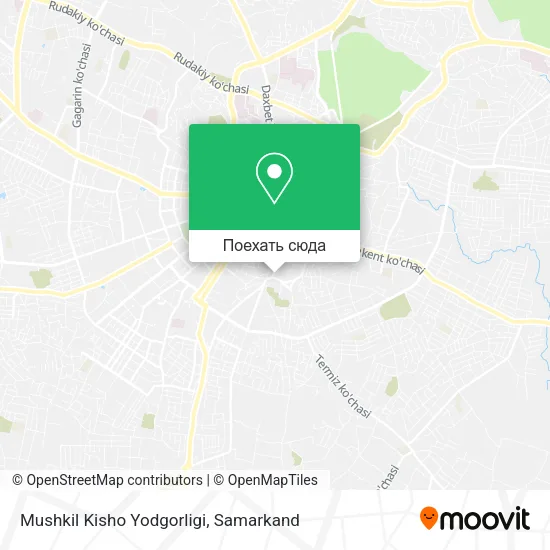 Карта Mushkil Kisho Yodgorligi
