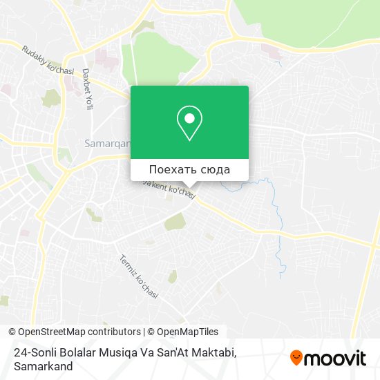 Карта 24-Sonli Bolalar Musiqa Va San'At Maktabi