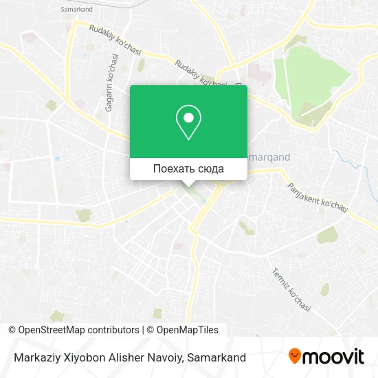 Карта Markaziy Xiyobon Alisher Navoiy