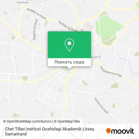 Карта Chet Tillari Instituti Qoshidagi Akademik Litsey