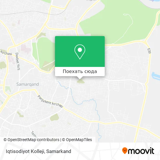 Карта Iqtisodiyot Kolleji