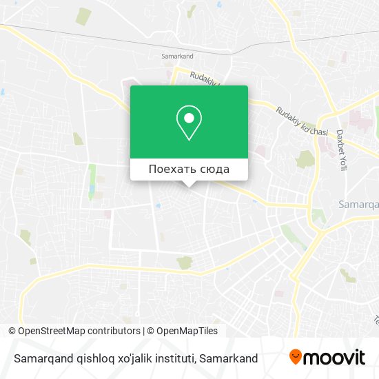 Карта Samarqand qishloq xo'jalik instituti