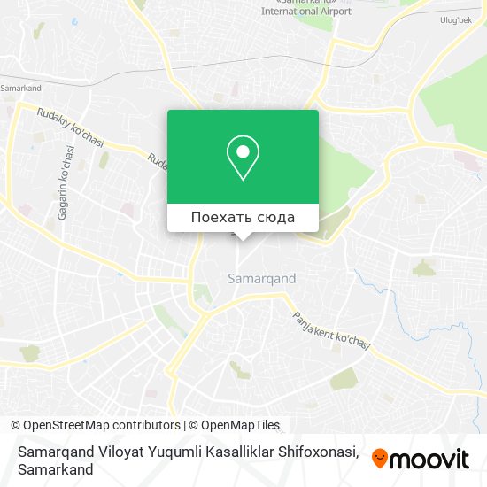 Карта Samarqand Viloyat Yuqumli Kasalliklar Shifoxonasi