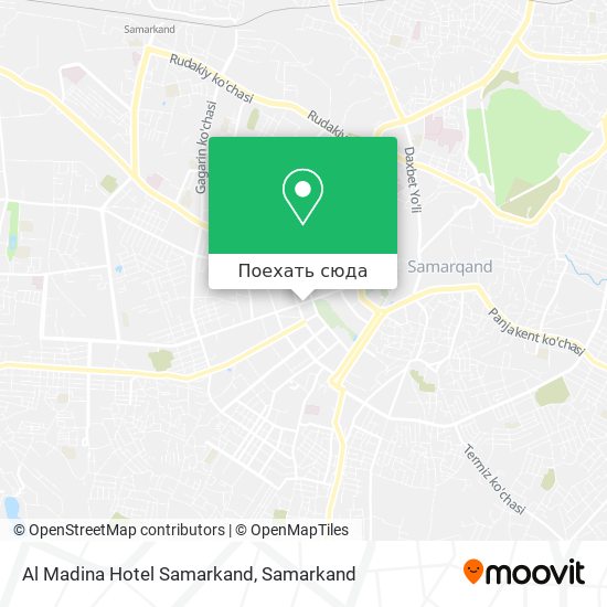 Карта Al Madina Hotel Samarkand