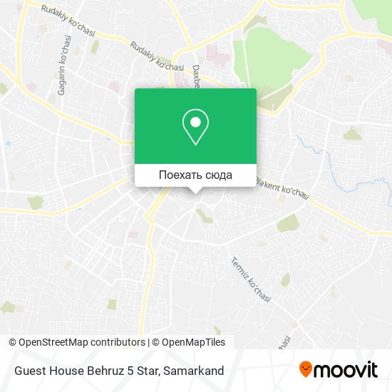 Карта Guest House Behruz 5 Star