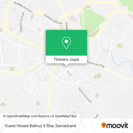 Карта Guest House Behruz 5 Star