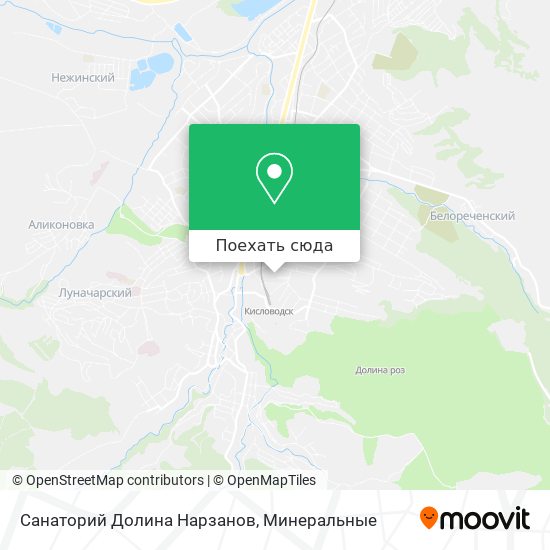 Карта Санаторий Долина Нарзанов