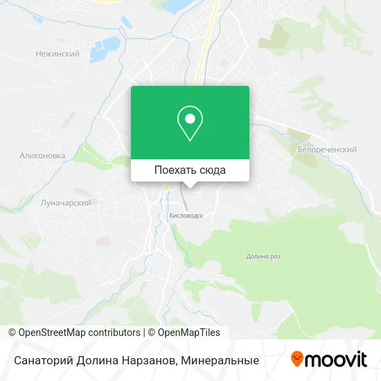 Карта Санаторий Долина Нарзанов