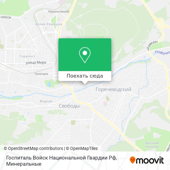 Карта Госпиталь Войск Национальной Гвардии Рф