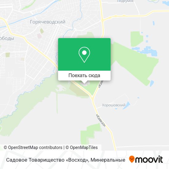 Карта Садовое Товарищество «Восход»