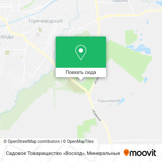 Карта Садовое Товарищество «Восход»