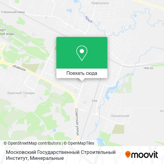 Карта Московский Государственный Строительный Институт