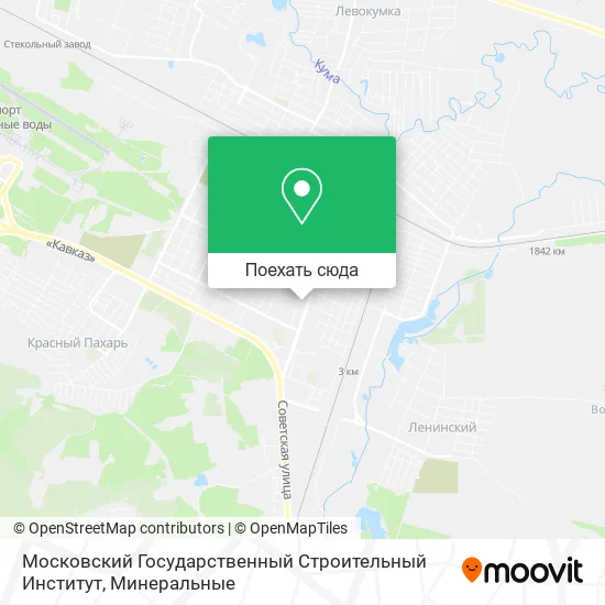 Карта Московский Государственный Строительный Институт