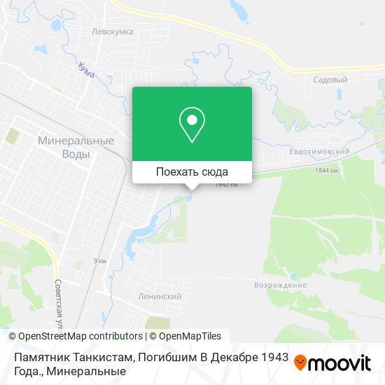 Карта Памятник Танкистам, Погибшим В Декабре 1943 Года.