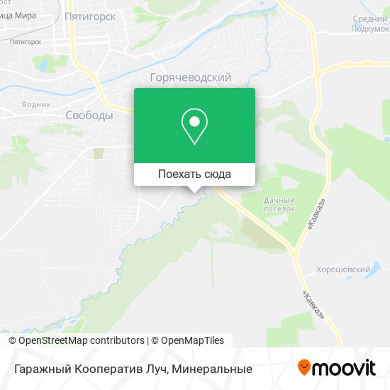 Карта Гаражный Кооператив Луч