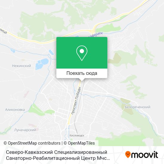 Карта Северо-Кавказский Специализированный Санаторно-Реабилитационный Центр Мчс России