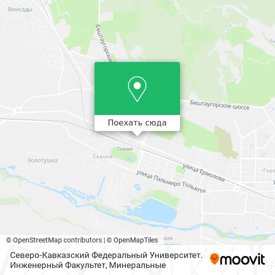 Карта Северо-Кавказский Федеральный Университет. Инженерный Факультет