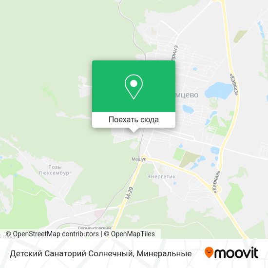 Карта Детский Санаторий Солнечный
