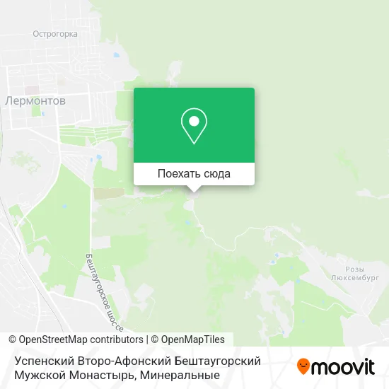 Карта Успенский Второ-Афонский Бештаугорский Мужской Монастырь