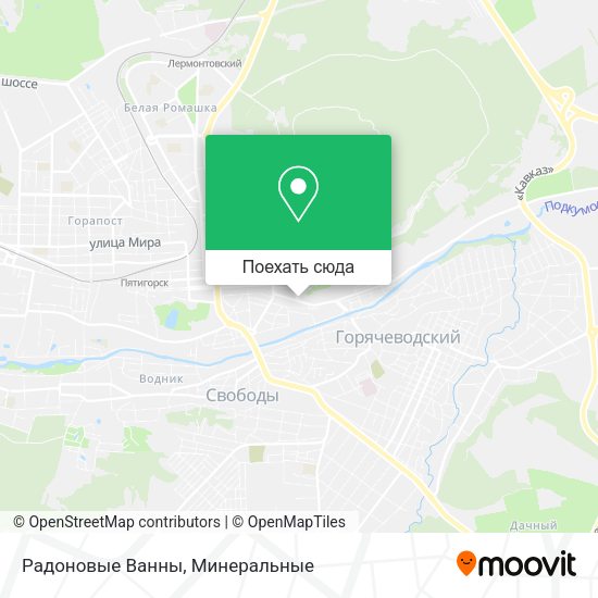 Карта Радоновые Ванны