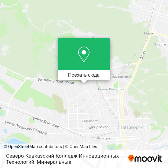 Карта Северо-Кавказский Колледж Инновационных Технологий