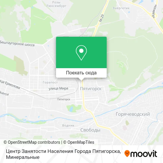 Карта Центр Занятости Населения Города Пятигорска