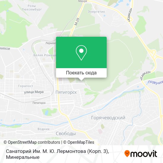 Карта Санаторий Им. М. Ю. Лермонтова (Корп. 3)