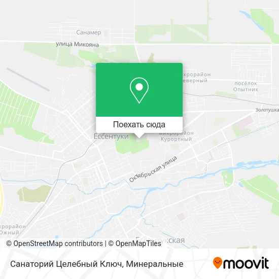 Карта Санаторий Целебный Ключ