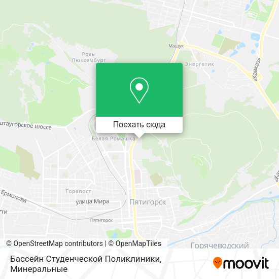 Карта Бассейн Студенческой Поликлиники