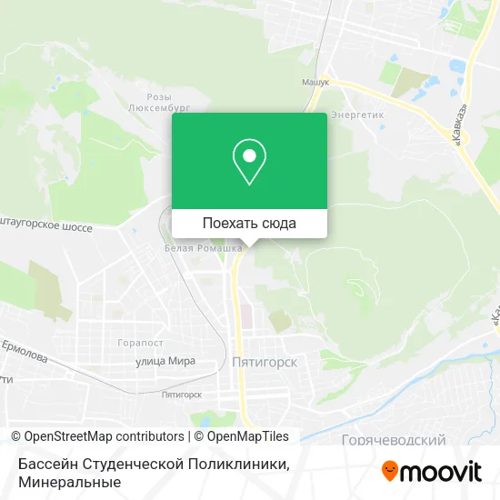 Карта Бассейн Студенческой Поликлиники