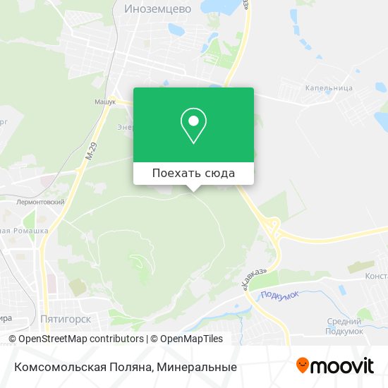 Карта Комсомольская Поляна