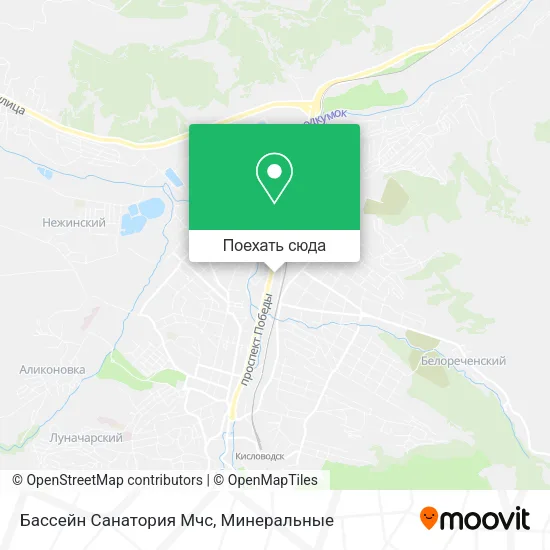 Карта Бассейн Санатория Мчс